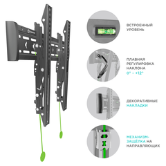Наклонный кронштейн ONKRON SN14 чёрный