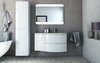 Cezares 82409 Стеклянная раковина левосторонняя Extra Bianco, 104x53