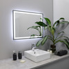 Fixsen FX-2120F Зеркало Fixsen FX-2120F с подсветкой LED, прямоугольное 120х80см, цвет рамы графит