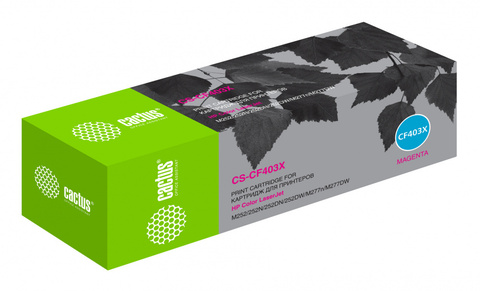 Картридж лазерный Cactus CS-CF403X CF403X пурпурный (2300стр.) для HP CLJ M252, 252N, 252DN, 252DW, M277n, M277DW