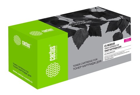 Картридж лазерный Cactus CS-W2033X W2033X(есть ограничения по прошивке) пурпурный (6000стр.) для HP LJ M454/MFP M479