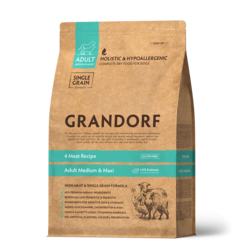 Grandorf Dog adult medium & maxi корм сухой для собак 4 вида мяса