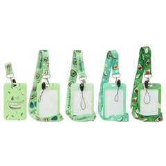 Бейдж на шнурке Basir вертикальный, 110*68 мм, авокадо зелёные