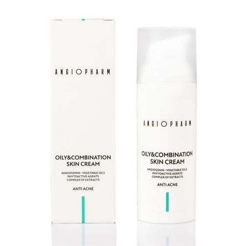 ANGIOPHARM КРЕМ ДЛЯ ЖИРНОЙ И КОМБИНИРОВАННОЙ КОЖИ, 50 мл. | OILY&COMBINATION SKIN CREAM