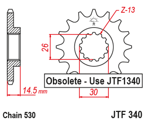 Звезда ведущая JTF340-18