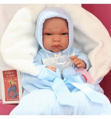 Munecas Antonio Juan Кукла-младенец Диан в голубом, 33 см (6023B)