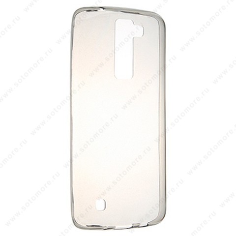 Накладка силиконовая ультра-тонкая для LG K8 черная (прозрачная)