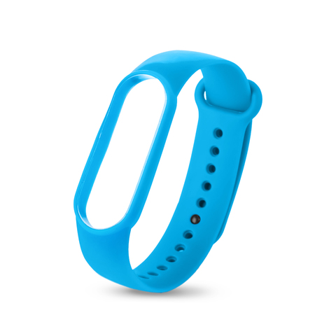 Силиконовый ремешок Silicon Loop для Xiaomi Mi Band 5, 6 (Голубой - Sky Blue)