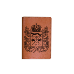Обложка на паспорт "Герб Оренбургской области", рыжая