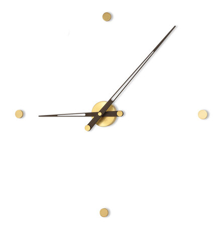 Часы Nomon Rodon 4 Gold N, (основа - полированная латунь/стрелки - венге). D=74см