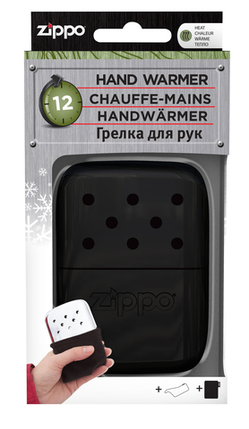 Каталитическая грелка ZIPPO Black сталь чёрная матовая на 12 ч 66x13x99 мм (40368)