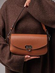 Кожаная сумка Azaro 31049 коричневый камень соло
