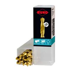 Сверло по металлу ц/х 1,5x40/18мм DIN338 h8 5xD HSS-G TiN 118° Ruko 250015T