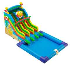 Надувная водная горка «Цыпа на волнах» с бассейном 14×8×7,3 м