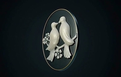 Силиконовый молд Камея № 31 Птички