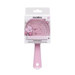 Расческа для распутывания волос в форме леденца SOLOMEYA Lollipop Shaped Mini Hair Brush Pink