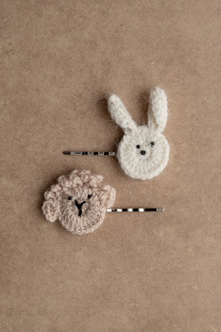 Набор вязаных заколочек Ферма