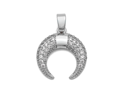 Подвеска "Лунница", 16х15мм со стразами