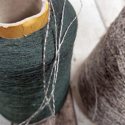 Лен с вискозой LINEAPIU / MINERALE 480 серо-коричневый