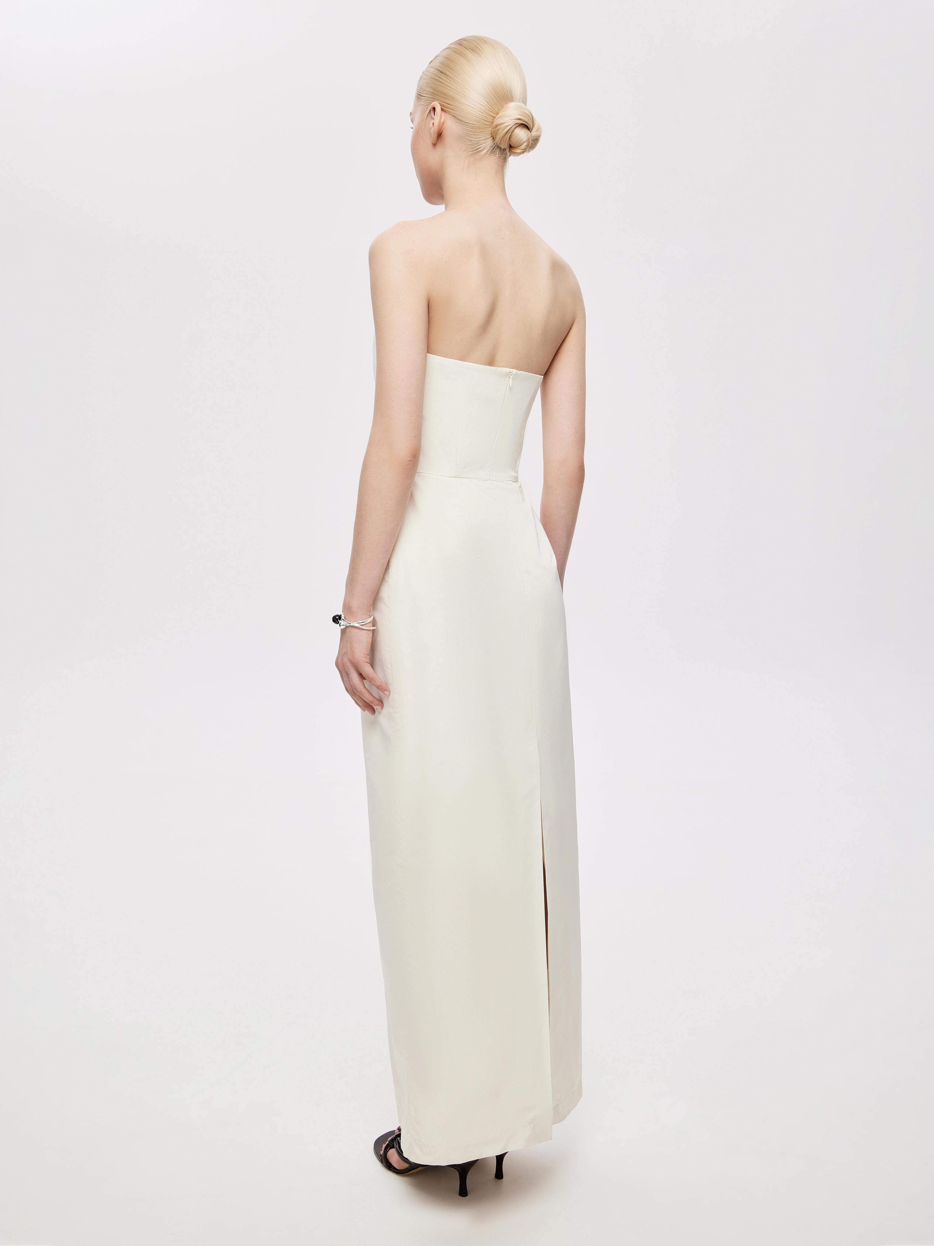 Платье макси из греческой тафты