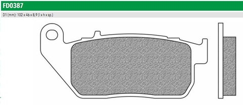 FD0387SH Тормозные колодки дисковые мото ROAD HD SINTER (FDB2179ST) NEWFREN