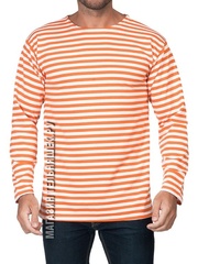 Купить Тельняшка летняя МЧС (оранжевая полоса) ГОСТ МИНОБОРОНЫ в Магазине тельняшек