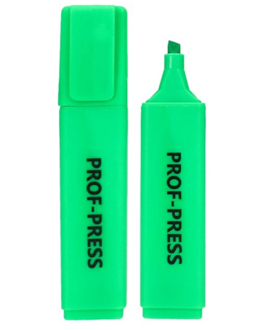 Канцелярский текстмаркер Prof-Press зеленый, 2-5 мм