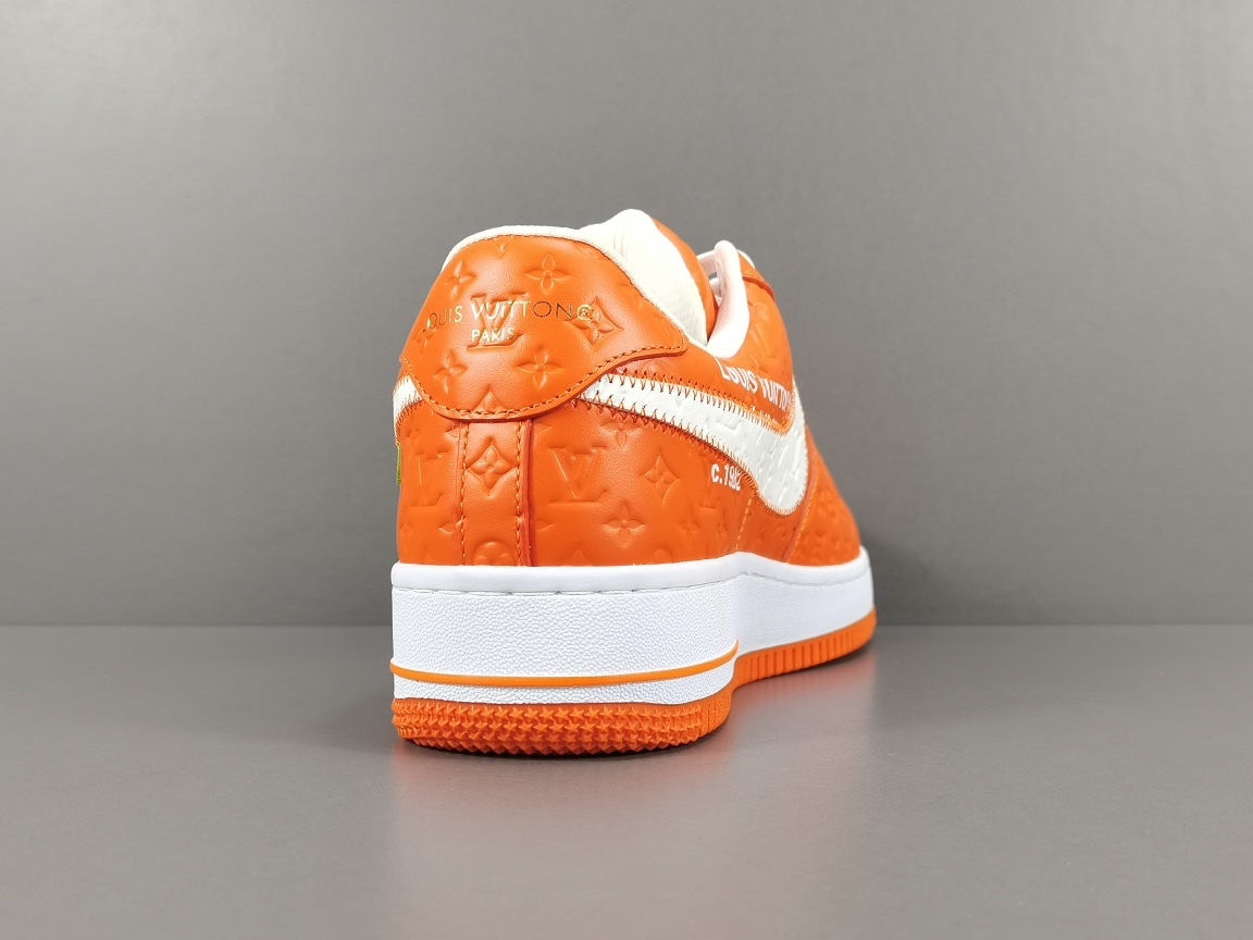 Nike air force orange white top
