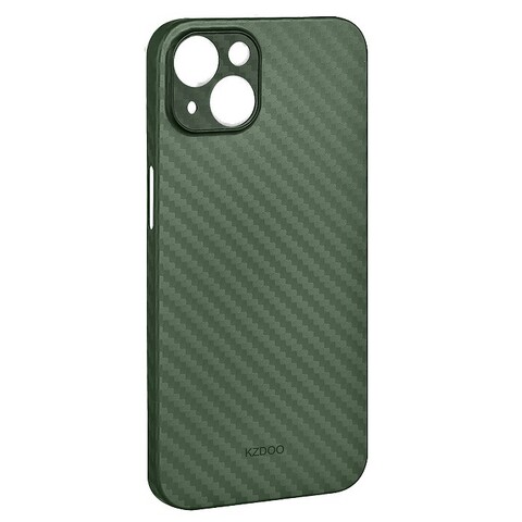 Ультратонкий чехол с защитой камеры K-Doo Air Carbon для iPhone 14 (Зеленый)