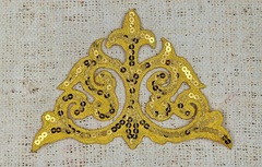 Термоаппликация орнамент люрекс пайетки, р. 16х11 см