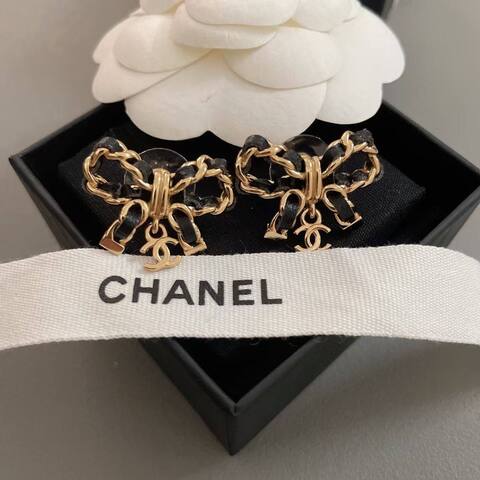 Серьги Chanel бантики
