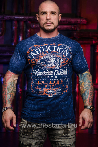 Affliction | Двусторонняя мужская футболка AC LEXINGTON A20379 обратная сторона перед