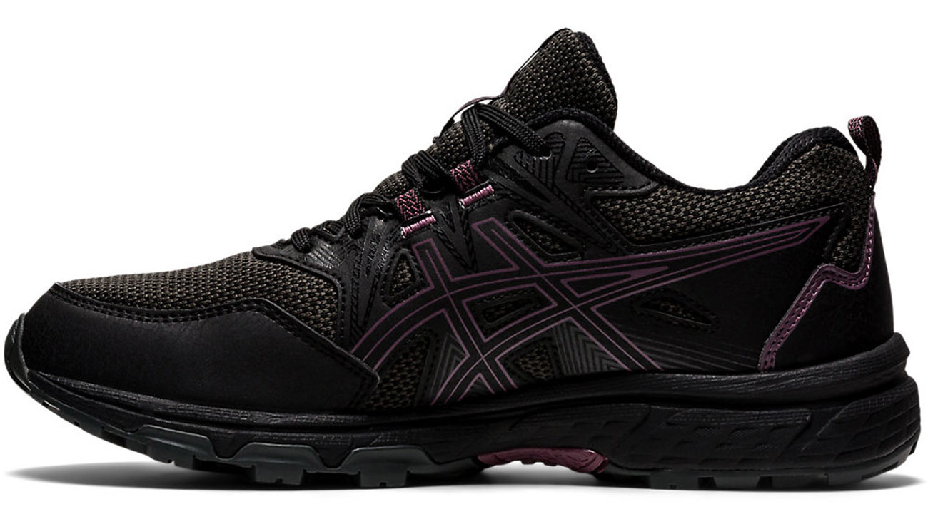 Кроссовки внедорожники Asics Gel Venture 8 Wp black-grape женские 1012A707  003 - Skirunner.ru