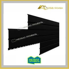Сайдинг металлический L -Брус ХL VikingMP-01- - RALL 9005 Черный, 0.45мм