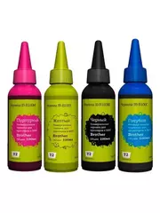 IB-C100_MP Комплект универсальных чернил T2 для Canon: черный, голубой, пурпурный, желтый, 4шт.х100мл.