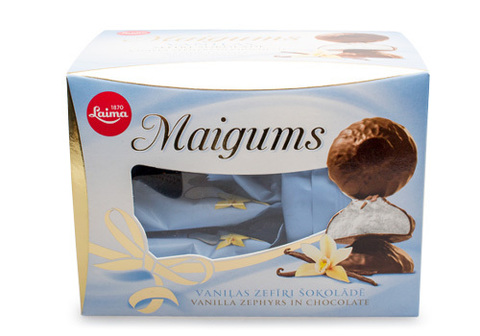 Зефир с ванильным вкусом в глазури из темного шоколада, 185г