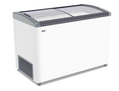 ЛАРЬ МОРОЗИЛЬНЫЙ GELLAR FG 400 E ГНУТОЕ СТЕКЛО СЕРЫЙ