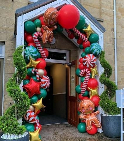Новогодняя Арка из шаров на вход