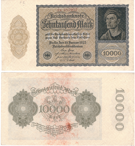 Германия 10000 марок 1922