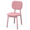 Стул с обивкой Saga, рогожка, розовый