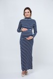 Платье для беременных и кормящих 09181 синий