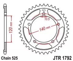 Звезда мотоциклетная JT JTR1792.42