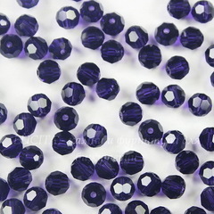 5000 Бусина - шарик с огранкой Сваровски Purple Velvet 4 мм, 5 штук