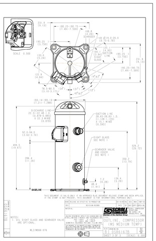 Компрессор спиральный Danfoss MLZ058T4LC9A ( 121L8653 ) серии MLZ