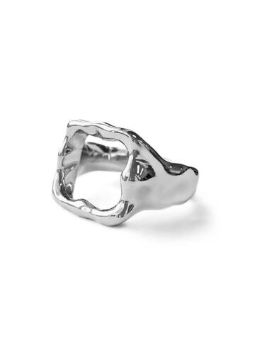 Серебряное кольцо-печатка «Слияние»
