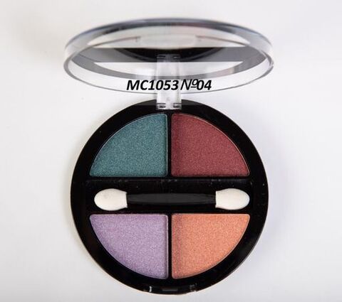 MC1053№04 Тени для век 4-цветные с аппликатором EYESHADOW бирюза-фиолетовый