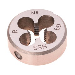 Плашка М 8,0х1,25 DINEN22568 HSS 6g 25х9мм Terrax by Ruko 237080TX
