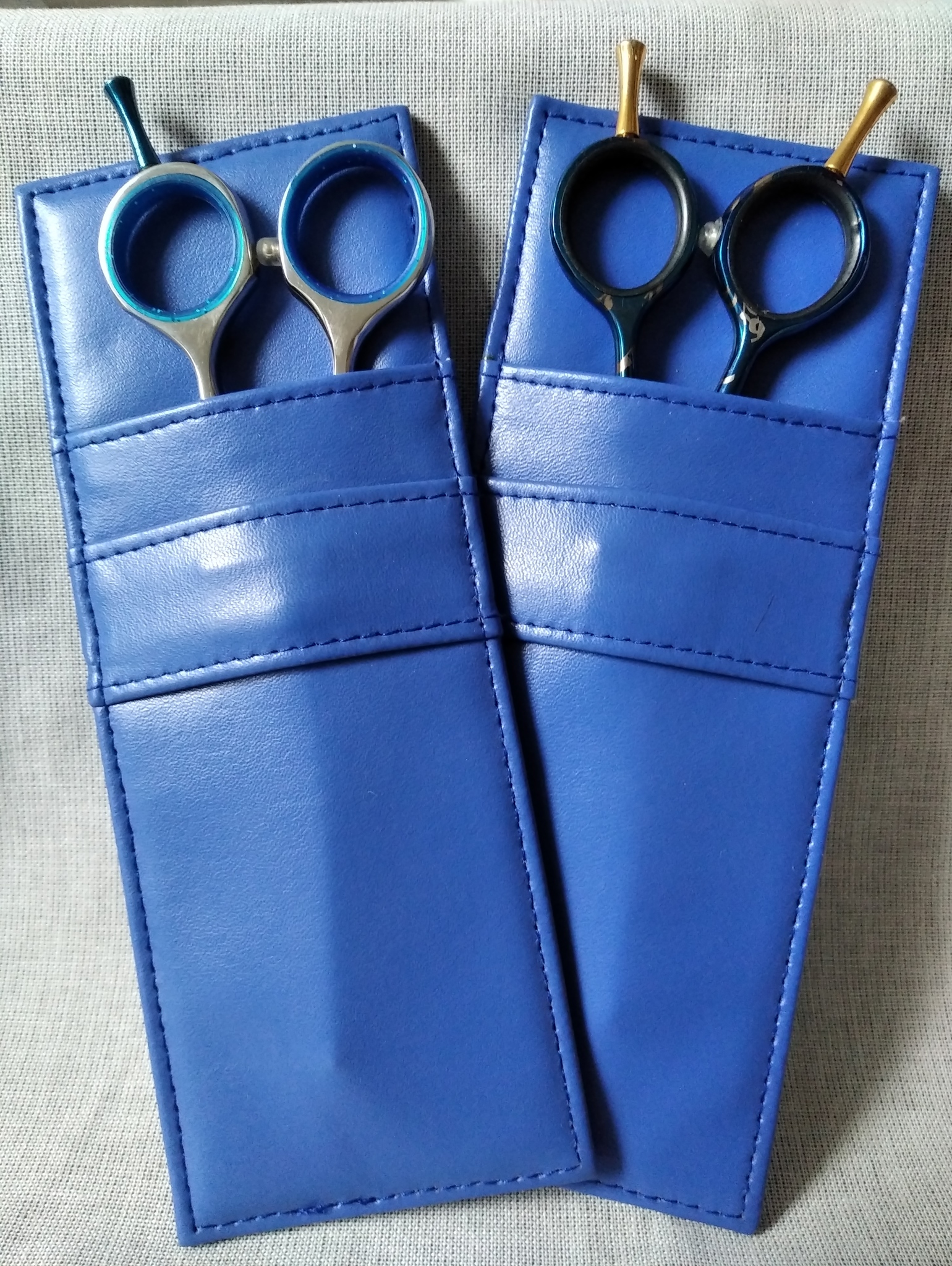Чехол для парикмахерских ножниц, на кнопке, 22 × 9,5 см, цвет чёрный