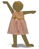 Платье из жатой тафты - Демонстрационный образец. Одежда для кукол, пупсов и мягких игрушек.