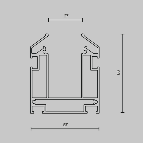 Профиль Maytoni Accessories for tracks exility TRA034MP-2S-1